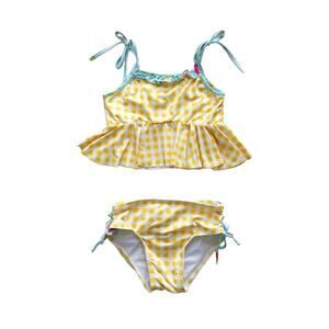 Wildling Yellow Gingham Swimsuit Size 6